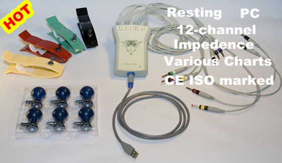 Digital PC Based Portable ECG Recorder 12- channel Resting ECG Workstation