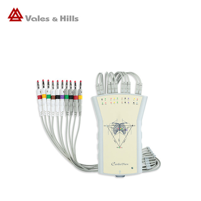 Handheld ECG Machine with Grey Pocket ECG Recorder USB Cable to Windows System