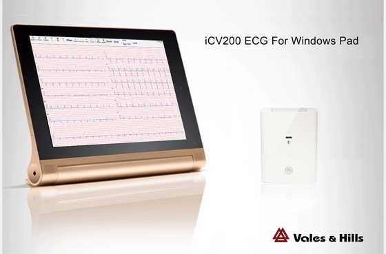 Wireless pc based resting ecg Device Bluetooth For Winpad iCV200