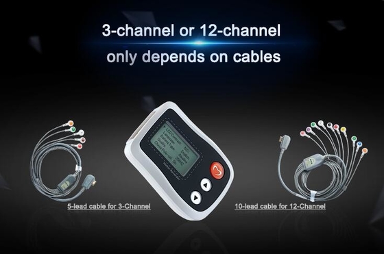 Kable wielodiodowe Kieszonkowy Holter Mini EKG Monitorowanie z białymi rejestratorami