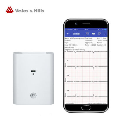 Biała, mała skrzynka odbiorcza System Android Bluetooth Urządzenie do EKG spoczynkowego