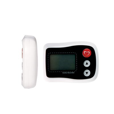 Mini biały ambulatoryjny rejestrator LCD z 12-kanałowym i 3-kanałowym holterowym aparatem EKG